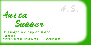 anita supper business card